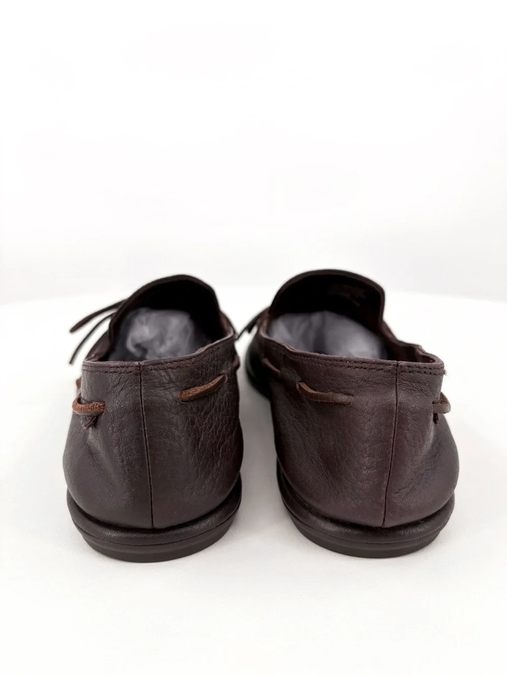 TORY BURCH The Boaty Brown Leather Boat Shoes 6.5
